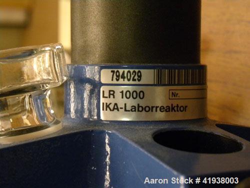 Used IKA 0.25 Gallon Laboratory Reactor System consisting of: (1) Ika Stirrer, model RE 162/P, 2.5-400 rpm. Includes an IKA RE 162E S5 controller. (1) IKA Anchor stirrer with PTFE scraper, model LR-1...