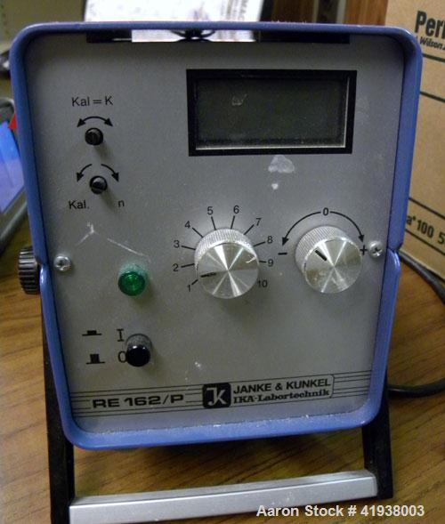Used IKA 0.25 Gallon Laboratory Reactor System consisting of: (1) Ika Stirrer, model RE 162/P, 2.5-400 rpm. Includes an IKA RE 162E S5 controller. (1) IKA Anchor stirrer with PTFE scraper, model LR-1...