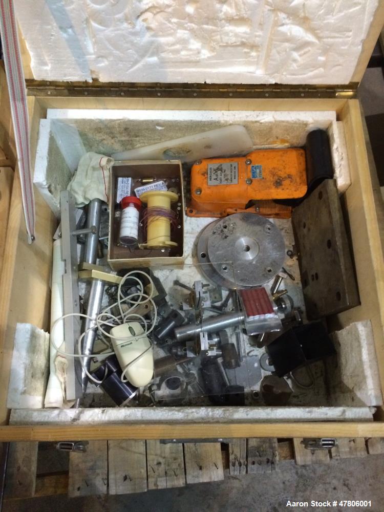 Used Instron 1120 Series Tensile Tester, Model 1122. Designed and used for testing the physical properties and stretching capabilities of plastics. Tension load ranges 10 (0.1N) to 1000 pounds (5 kN)...
