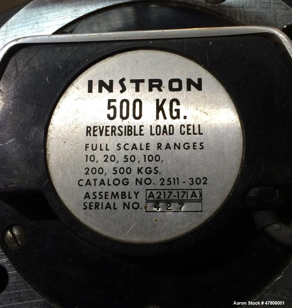 Used Instron 1120 Series Tensile Tester, Model 1122. Designed and used for testing the physical properties and stretching capabilities of plastics. Tension load ranges 10 (0.1N) to 1000 pounds (5 kN)...