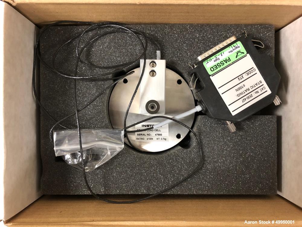 Used Instron MicroTester; Model 5848; used to measure Young's modulus, ultimate strength; forces vs. deformation measurements; Includes: Bluehill Software and EC1765 Oven for measuring at high temper...