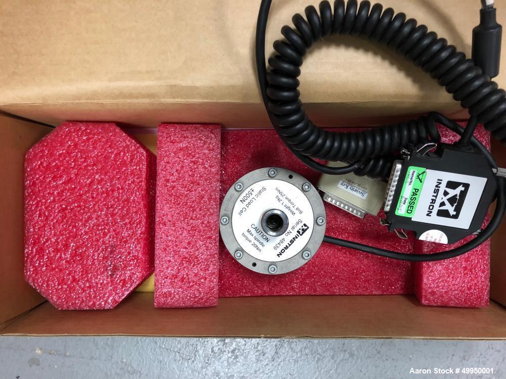 Used Instron MicroTester; Model 5848; used to measure Young's modulus, ultimate strength; forces vs. deformation measurements; Includes: Bluehill Software and EC1765 Oven for measuring at high temper...