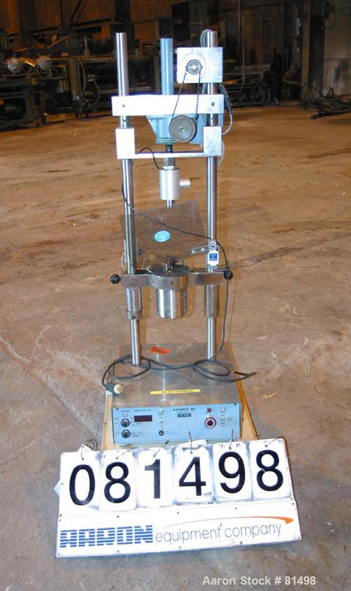 Used Kayeness Capillary Rheometer, Model LS8-402-2-0-A-2T-T-1-A. Rated 2 ton capacity. Includes digital display controls. Used to assess incoming material quality or to determine processability of va...