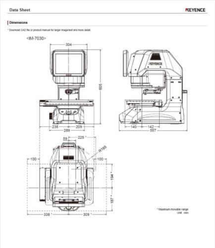 Unused - Keyence Image Dimension Measurement System