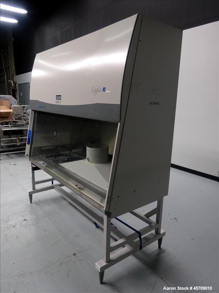Used Labconco Purifier Logic Class II, Type B2 Total Exhaust Biological Safety Cabinet, Catalog# 3461000. Approximate 73" wide x 25" deep stainless steel vented work area. Nominal inflow 105 feet per...