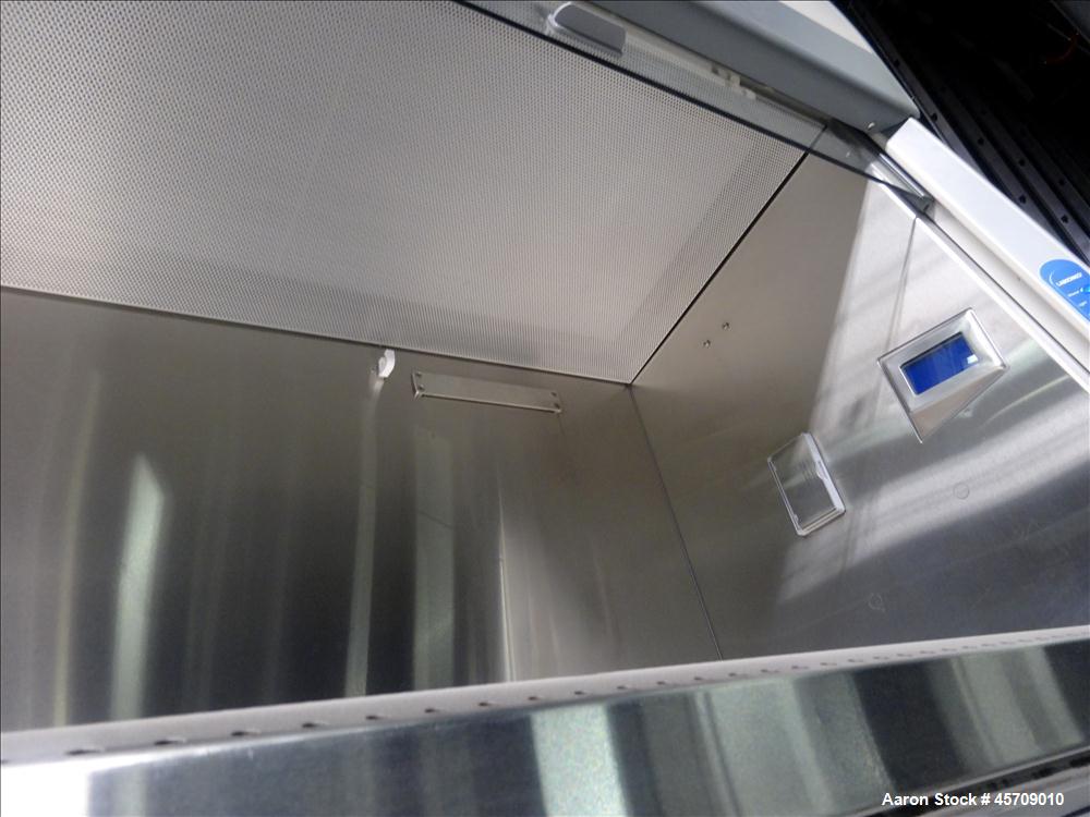 Used Labconco Purifier Logic Class II, Type B2 Total Exhaust Biological Safety Cabinet, Catalog# 3461000. Approximate 73" wide x 25" deep stainless steel vented work area. Nominal inflow 105 feet per...