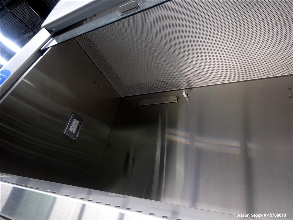 Used Labconco Purifier Logic Class II, Type B2 Total Exhaust Biological Safety Cabinet, Catalog# 3461000. Approximate 73" wide x 25" deep stainless steel vented work area. Nominal inflow 105 feet per...