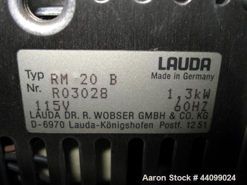 Used Lauda heated water bath, model RM20B, 1.3 kw, 60 hertz, 115 volt, serial# R03028.