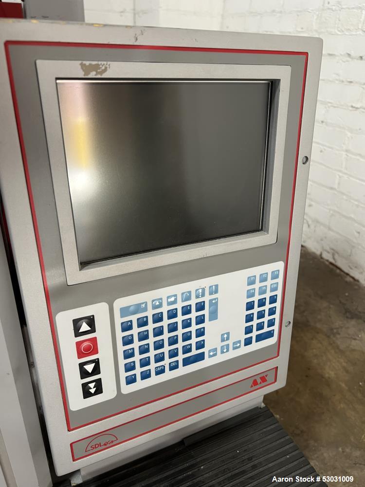 Used Testometric Dual Column Bench-mounted Universal Testing Machine, Model M500-100KN. Force capacity up to 100 kN. Serial# 500-636. 1/60/110 Volt.