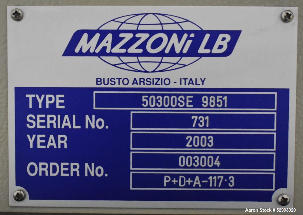 Used- Mazzoni Dosing Skid, Model P-D-A 177-3.