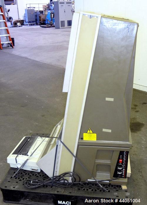 Used Monsanto Moving Die Rheometer, Model MDR 2000. Curemeter designed to test mixed rubber, and the most successful rotorless curemeter. Capable of measuring rubber compound cure under isothermal te...