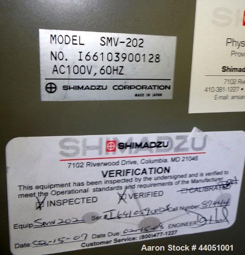 Used Mooney Viscometer, Model SMV-202