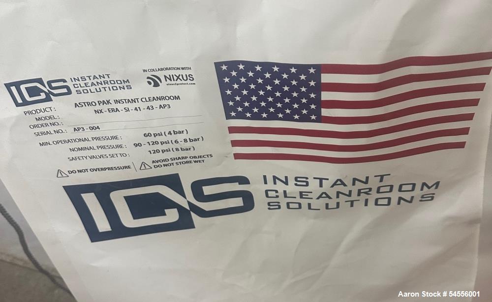 Used ICS Astro Pak Instant Cleanroom Inflatable Shelter System – Portable Cleanroom with FFU Housings by Instant Cleanroom Solutions