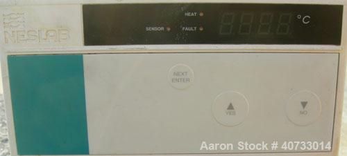 Used Neslab model EX-411 bath circulator, 5.8 gallon capacity, 316 stainless steel.  Bath work area 19 1/4" long x 10" wide x 6" deep.  800 watt heater, temperature range 15 degrees C to 150 degrees ...