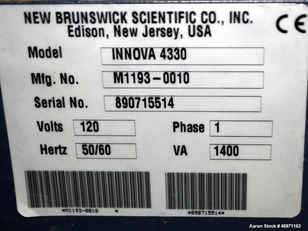 Used New Brunswick Innova 4330 Refrigerated Incubator Shaker. Serial# 890715514.
