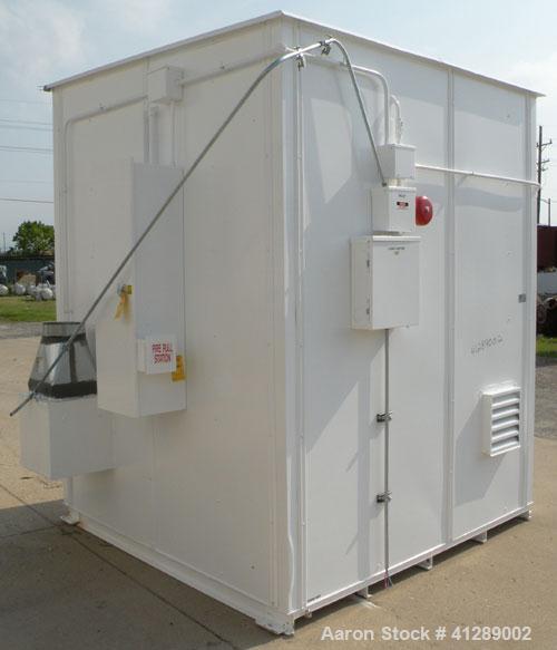 Used Safety Storage Inc Safety Storage Building, Model 0808-4FRE-C. Internal 73’’ wide x 73’’ deep x approximately 84’’ tall. 48’’ wide roller conveyor section, steel floor grating, approximate 332 g...