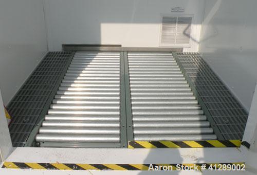 Used Safety Storage Inc Safety Storage Building, Model 0808-4FRE-C. Internal 73’’ wide x 73’’ deep x approximately 84’’ tall. 48’’ wide roller conveyor section, steel floor grating, approximate 332 g...