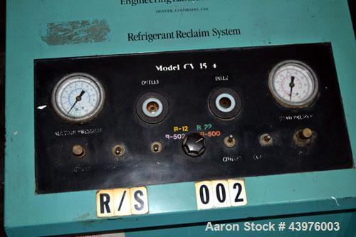Used Van Steenburgh Refrigerant Recovery System, Model CV 15-4