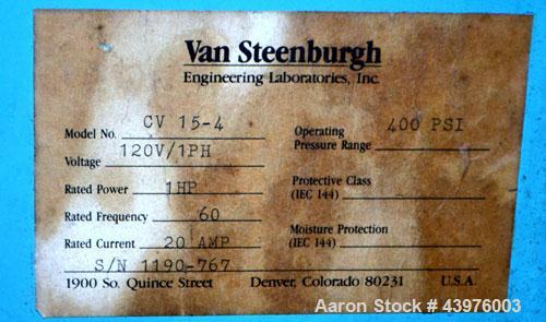 Used Van Steenburgh Refrigerant Recovery System, Model CV 15-4
