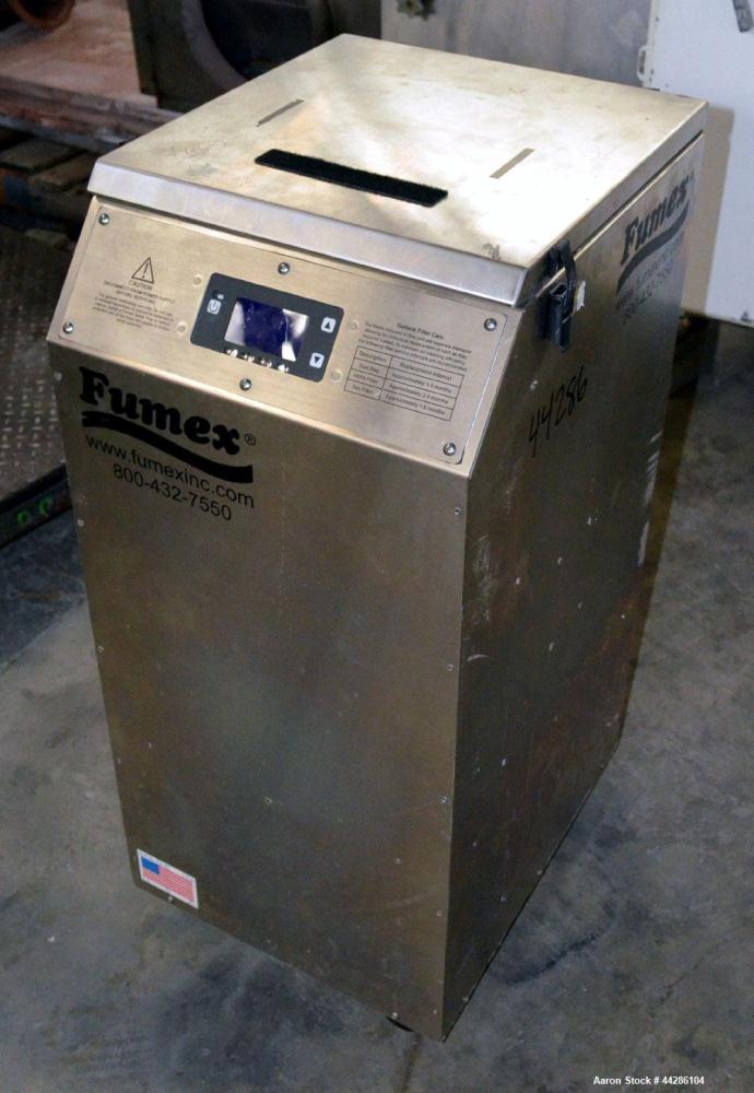 Used Fumex Portable Air Filtration System, Model FA2-SSD. 304 Stainless steel cabinet, approximate 210 cfm at 39" wc. Digital control panel.