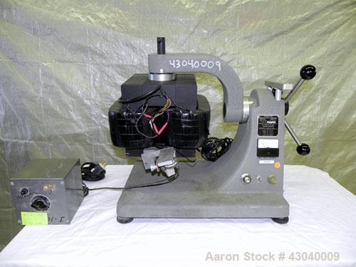 Used S.G. Frantz Company Magnetic Barrier Laboratory Separator, Model LB-1. Designed for the separation of dry materials according to magnetic susceptibility, exploiting either paramagnetic or diamag...
