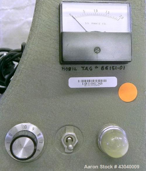 Used S.G. Frantz Company Magnetic Barrier Laboratory Separator, Model LB-1. Designed for the separation of dry materials according to magnetic susceptibility, exploiting either paramagnetic or diamag...