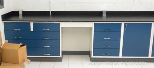 Used Lab Counters: (1) 29" deep x 83 1/2" long x 36" high section with 9 drawers; (1) 29" deep x 84 1/2" long x 36" high section with a sink, 9 drawers and 2 cabinets; (1) 30" deep x 240" long x 37" ...