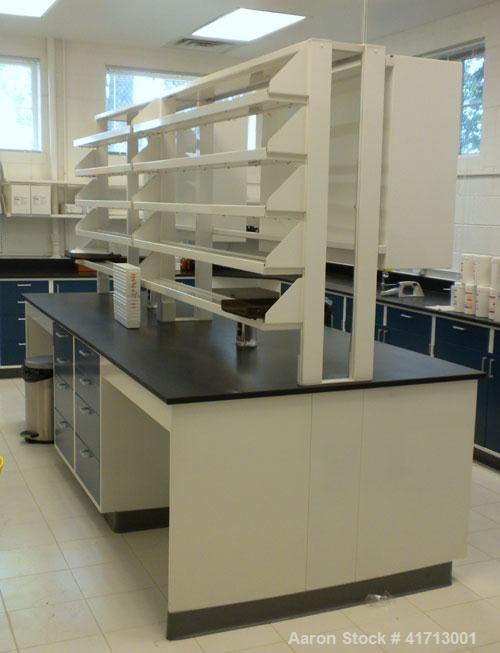 Used Lab Counters: (1) 29" deep x 83 1/2" long x 36" high section with 9 drawers; (1) 29" deep x 84 1/2" long x 36" high section with a sink, 9 drawers and 2 cabinets; (1) 30" deep x 240" long x 37" ...