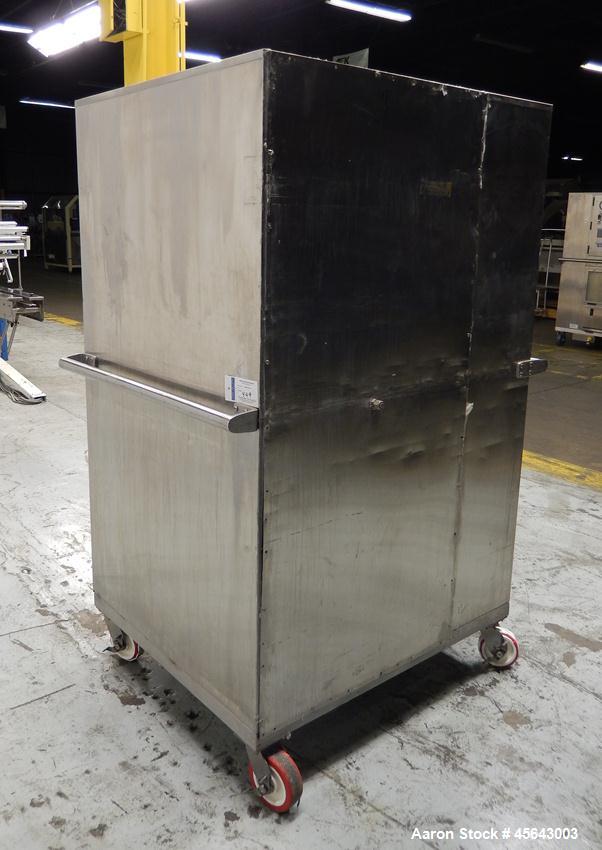 Used- Atmos-Tech Industries Sanitary Portable Storage & Transfer Cart, Model PTC2860-2, Stainless Steel. Designed for moveme...
