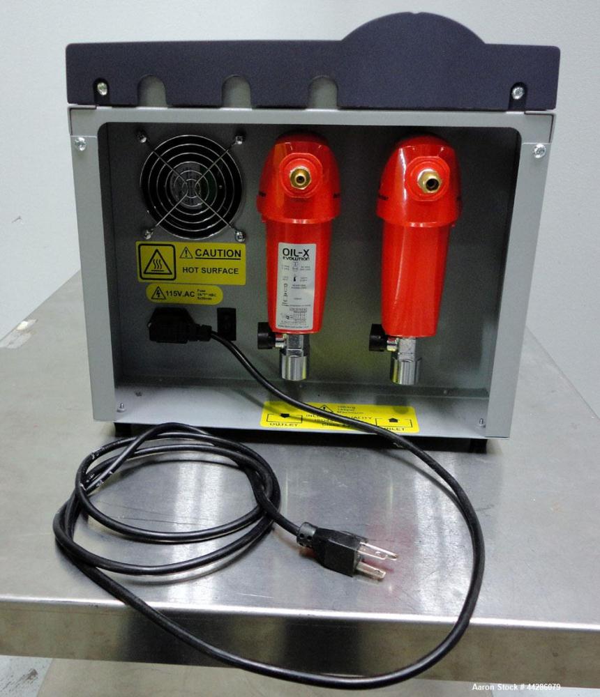 Used Parker Domnick Hunter Zero Air Generator, Model UHP10ZA-S. 1.0 l/min Flow Rate, organic impurity <0.1 ppm. Operating temperature 5 to 40 degrees C. (41 to 104 F.), operating pressure 4 to 10 bar...