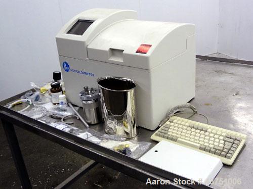 Used Parr 6100 Oxygen Bomb Calorimeter. The Parr 6100 Compensated Jacket Calorimeter continuously monitors the temperature surrounding the calorimeter and applies the necessary heat leak correction i...
