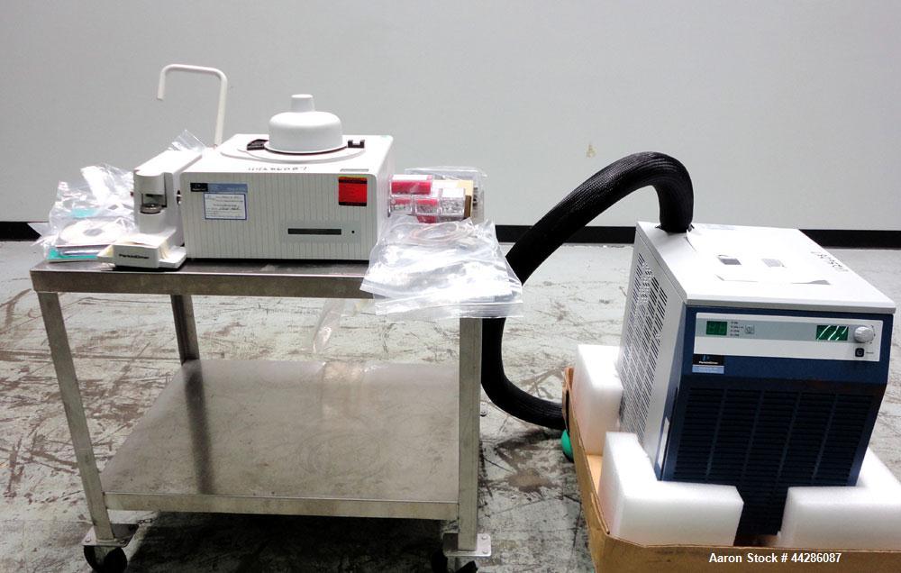 Used Perkin Elmer Pyris6 DSC Differential Scanning Calorimeter. Part# N520-0084. Designed for thermoanalytical technique in which the difference in the amount of heat required to increase the tempera...