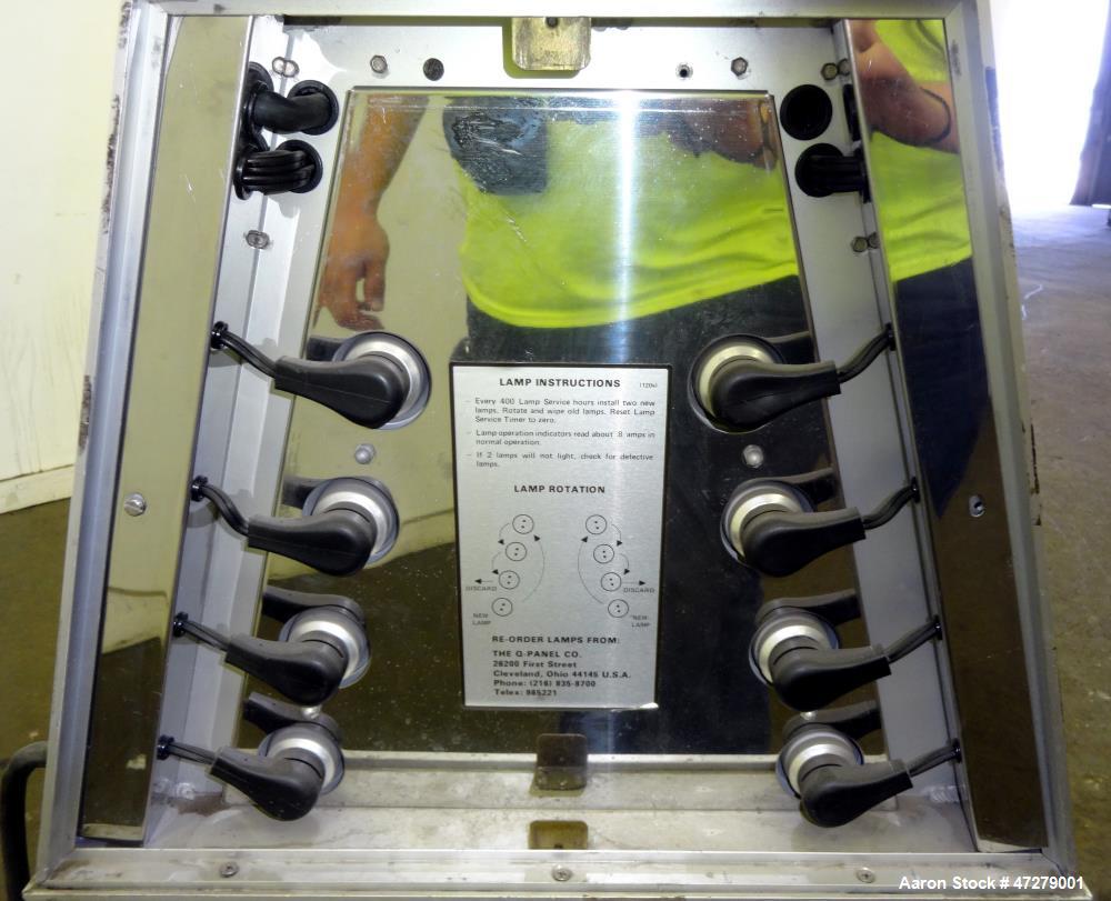 Used QUV Accelerated Weathering Tester, Model QUV. Temperature ranges: light cycle 45 to 80 degrees C., condensation cycle 40 to 60 degrees C. UV exposure, specimen capacity 50 samples 75mm x 150mm. ...
