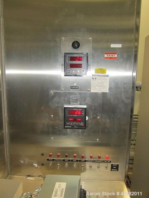 Used Russells Technical Products Environmental  (Temperature/ Humidity) Chamber, Model RD32-5-5, self- contained. Heat rejected kW = 17.6, 3/60/460V.  Max load (A) 47.  DI Water 10 gpm @ 25 psi max. ...