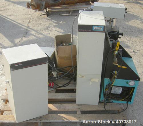 Used Rheometrics model RSA-2, solid material mechanical analyzer system.  15 amp, 220 volt.  Actuator max force of 1000 G.  Measurement sensitivity of 1 gm.  Includes a control computer, environmenta...