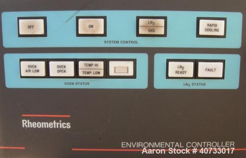 Used-Rheometrics model RSA-2, solid material mechanical analyzer system.  15 amp, 220 volt.  Actuator max force of 1000 G.  ...