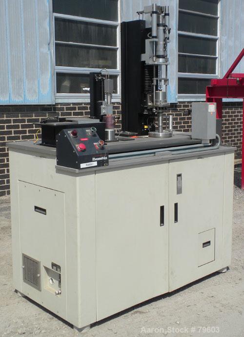 Used Rheometric Scientific Automated Melts Analyzer Model RAMA. 15 AMP, 50/60 Cycle, 200/240 Volt. Can accommodate up to 18 test cartridges.
