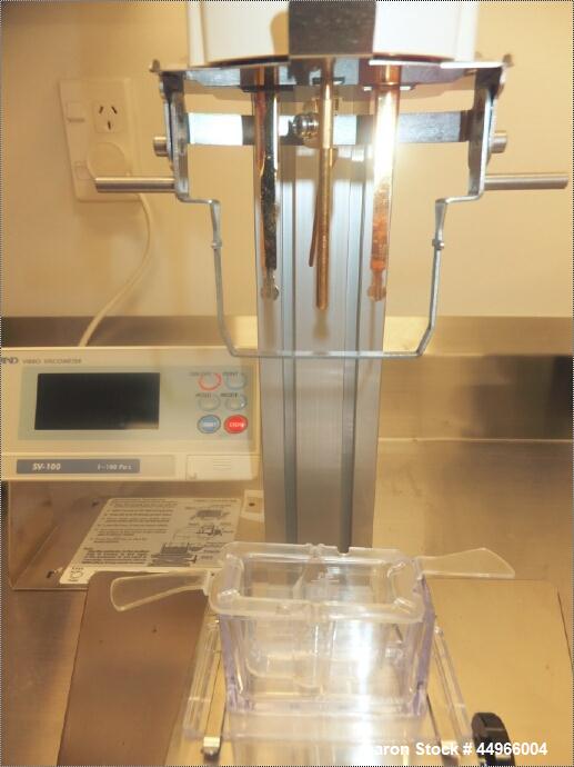Unused AND Company Ltd Vibro Viscometer, Model SV-100, with  AND SV-100 Sine-Wave Vibro Viscometer tuning fork vibration method. Complete with Std RS232 & WinCT Visco software. Features:  Range 1000 ...