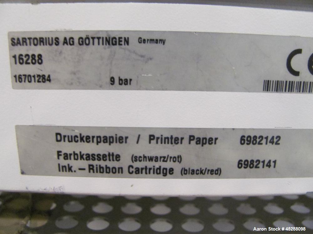 Used Sartorius Filter Integrity Tester, Model Sartocheck 4
