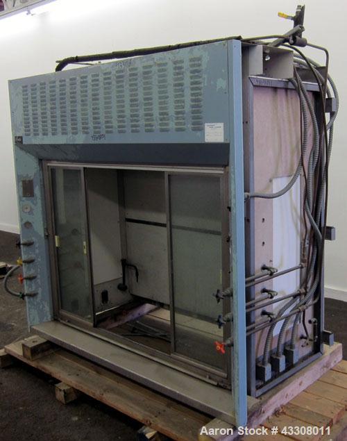 Used St Charles Manufacturing Laboratory Fume Hood. Internal dimensions approximate 62-1/2” wide x 23-1/4” deep. Sliding front doors.