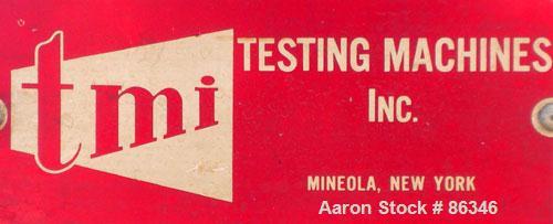 Used TMI Pendulum Impact Tester. Approximately 11' per second. Requires pendulum arm.