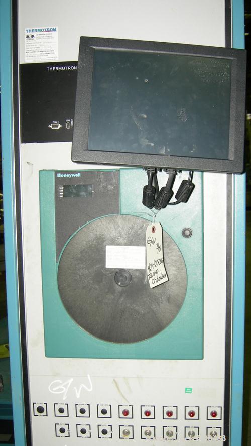 USED: Thermotron environmental test chamber, model FX-62-CHV-705-705 floor style. 62 cubic feet of test space. Temp, humidity and vibration testing. Heating and cooling. Range -73 to +177 deg F. Incl...