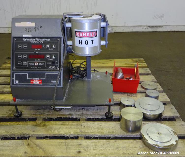 Used Tinius Olsen Extrusion Plastometer/Melt Indexer, Model MP 987.