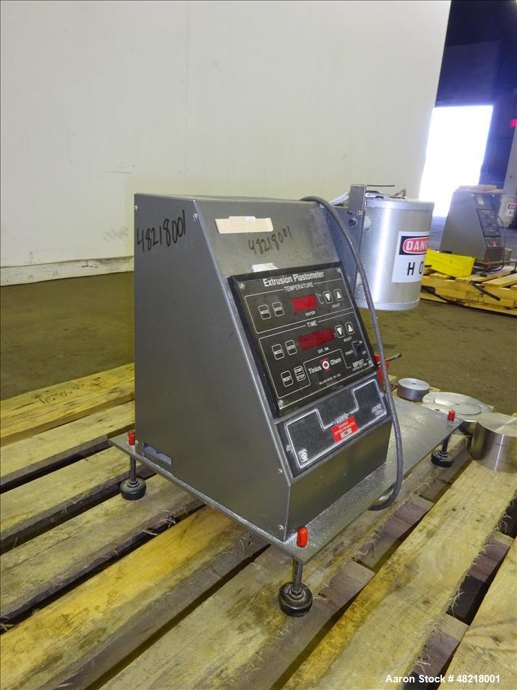 Used Tinius Olsen Extrusion Plastometer/Melt Indexer, Model MP 987.