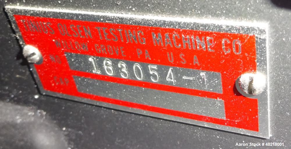 Used Tinius Olsen Extrusion Plastometer/Melt Indexer, Model MP 987.