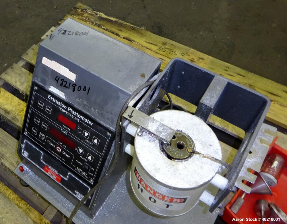 Used Tinius Olsen Extrusion Plastometer/Melt Indexer, Model MP 987.