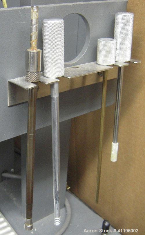 Used Tinius Olsen Extrusion Plastometer/Melt Indexer. Used for measuring the flow rates of thermoplastics.  Two zone temperature control ranges to 450 degrees C. Timer up to 9999 seconds in .01 secon...