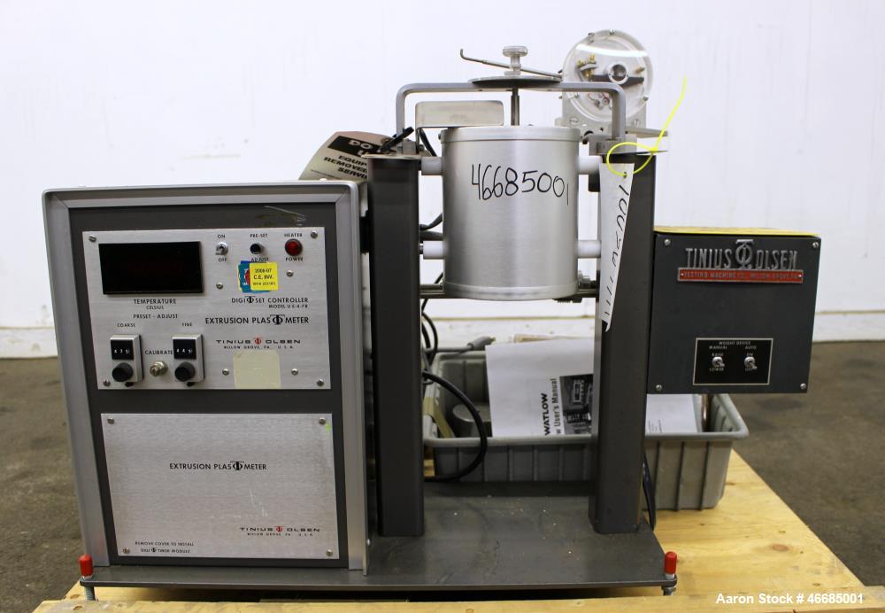 Used Tinius Olsen Extrusion Plastometer/Melt Indexer, Model UE-4-78.