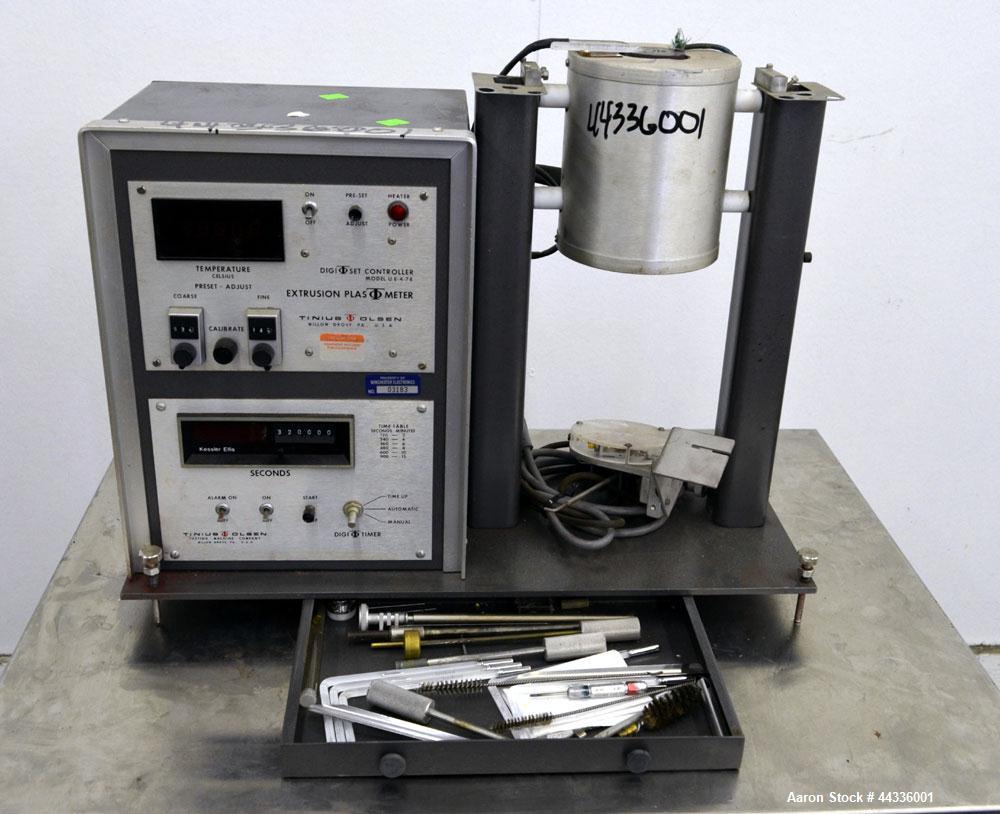 Used Tinius Olsen Extrusion Plastometer/Melt Indexer, Model UE-4-78.