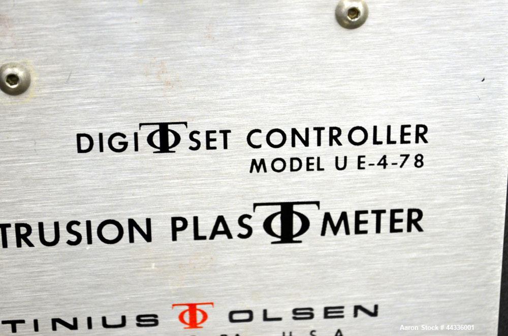 Used Tinius Olsen Extrusion Plastometer/Melt Indexer, Model UE-4-78.
